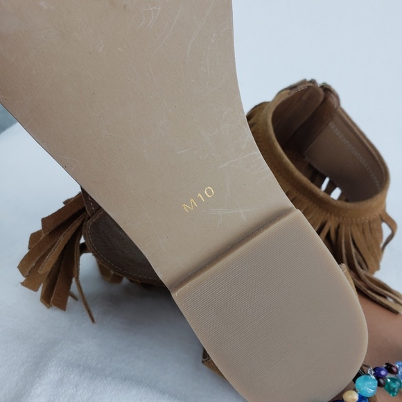 Rebels Women's Ankle Strap Sandals Suede Fringed - Picture 8 of 8